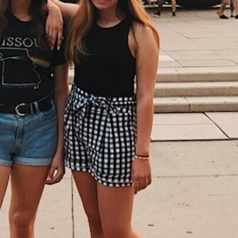Paperbag Gingham Shorts
